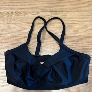 Athleta Swim Bikini Top. Adjustable Straps Underwire Black . Size 34D/DD.